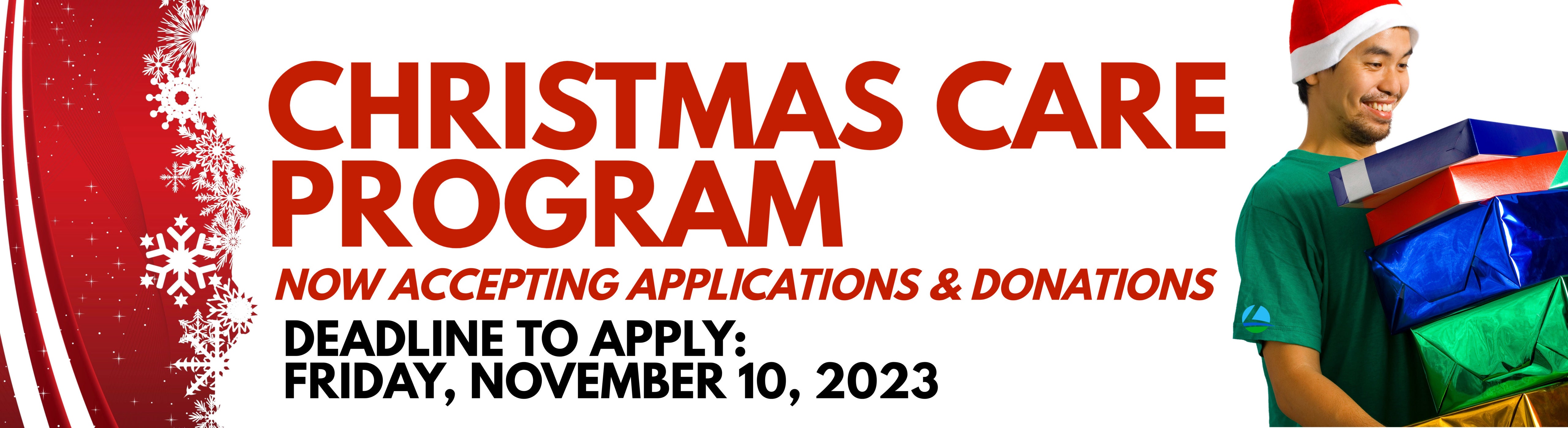 The Christmas Care Program is now accepting applications