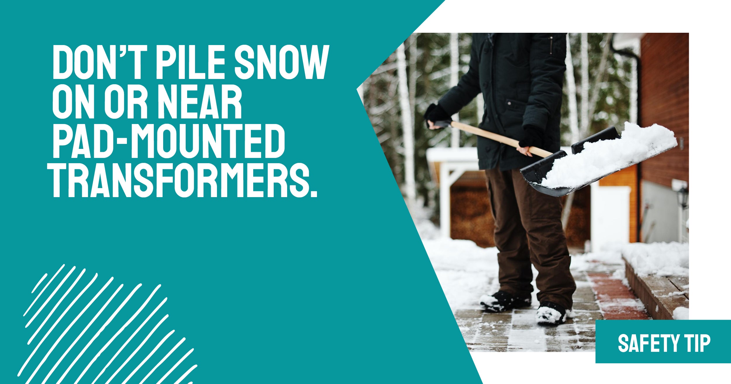 Don't Pile Snow Around or On Transformer