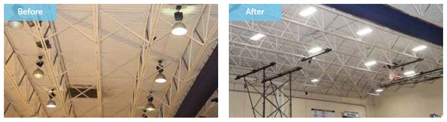 Before and after of lights