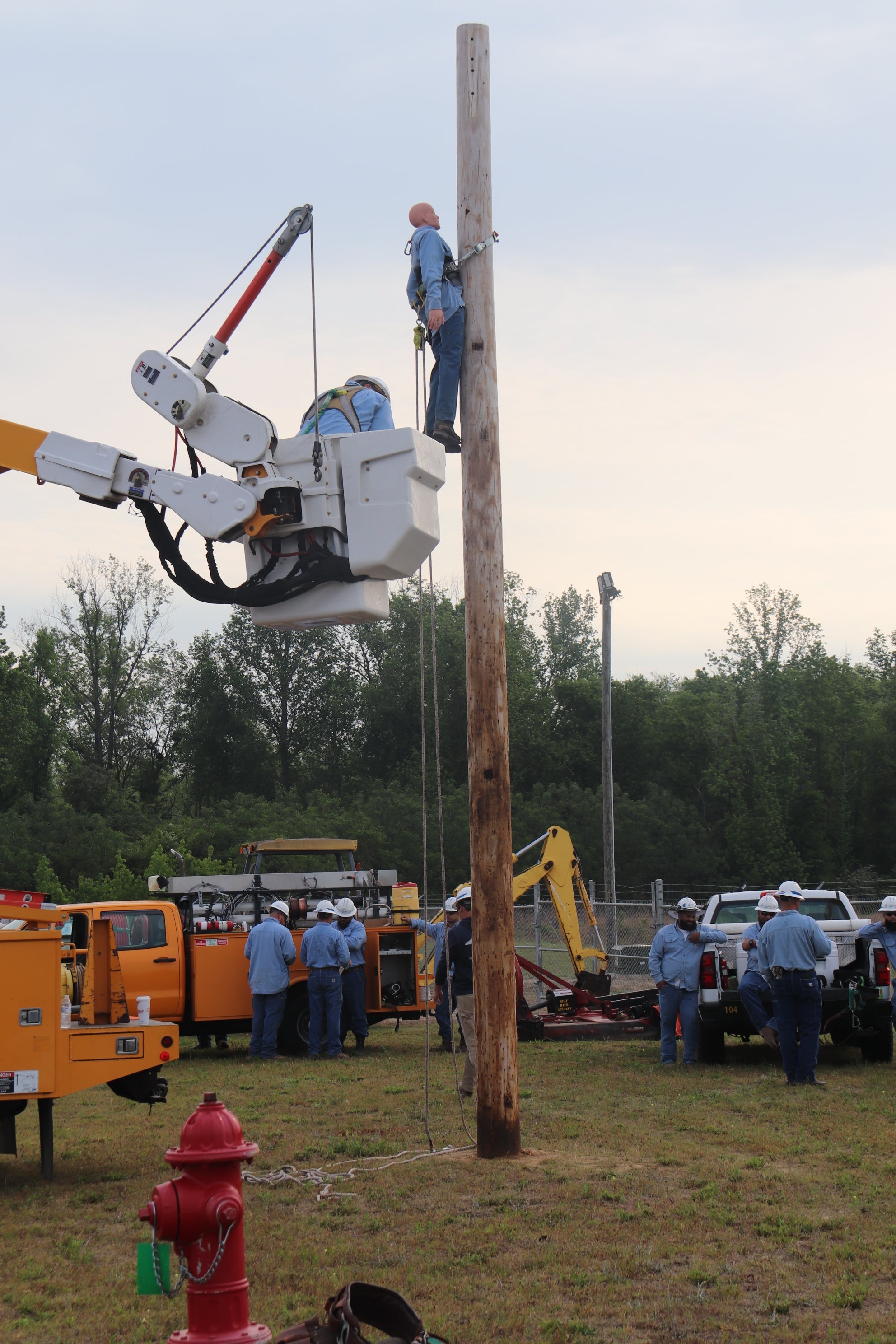 Lineman Performing PoleTop Rescue